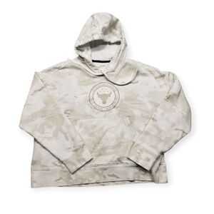 Under Armour Sweatshirt Women's Medium Beige‎ White Camo Project Rock Patriotic